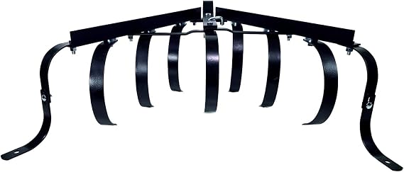 Brinly Sleeve Hitch Adjustable Tow Behind Cultivator, 18 by 40, Hammered Black