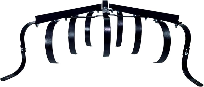 Brinly Sleeve Hitch Adjustable Tow Behind Cultivator, 18 by 40, Hammered Black
