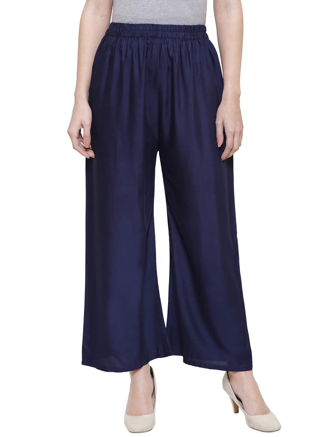 Stylesindia Womens Palazzo Pants - Soft Rayon Bottom Pants for Tops Tees Kurta Kurtis