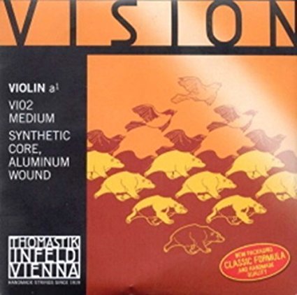 CUERDA VIOLIN - Thomastik (Vision/VI02) (Alma Sintetica Entorchado/Aluminio) 2� Medium Violin 1/4