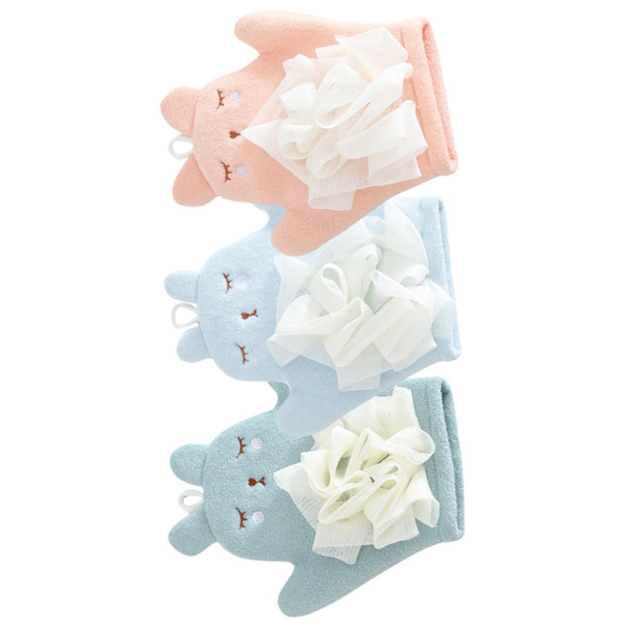 FOMIYES 3pezzi Guanto Scrub Esfoliante Corpo Doppia Faccia Guanto Da Bagno Per Pulizia Profonda Esfoliante Per Spa e Massaggi Accessori Per Esfoliazione