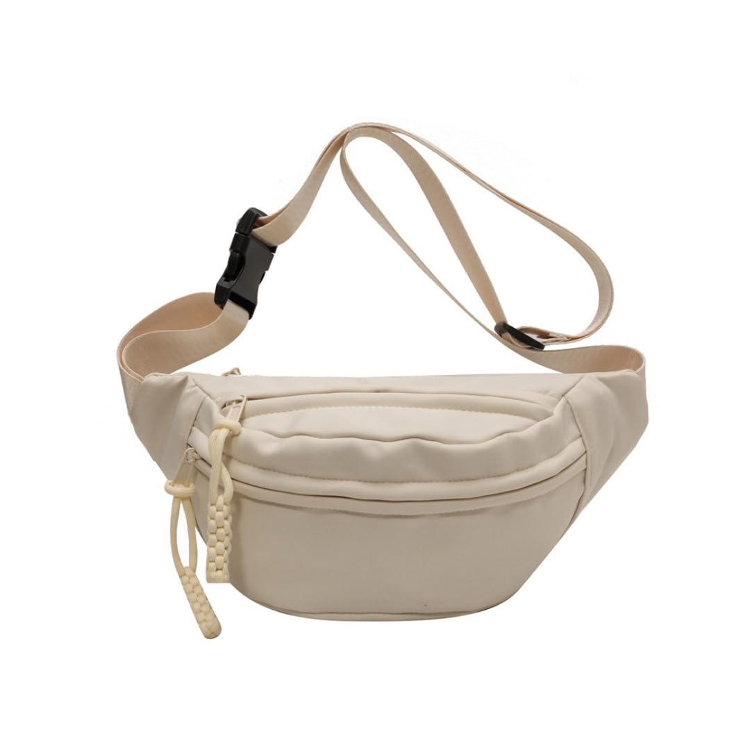 Waist Bag for Men Women | Cross Body Fanny Pack Sling Bag for Hiking, Travel, Camping, Outdoor Sports, Cycling | Money Belt with Adjustable Strap (White) Waist Bag for Men Women | Cross Body Fanny Pack Sling Bag for Hiking, Travel, Camping, Outdoor Sports, Cycling | Money Belt with Adjustable Strap (White)