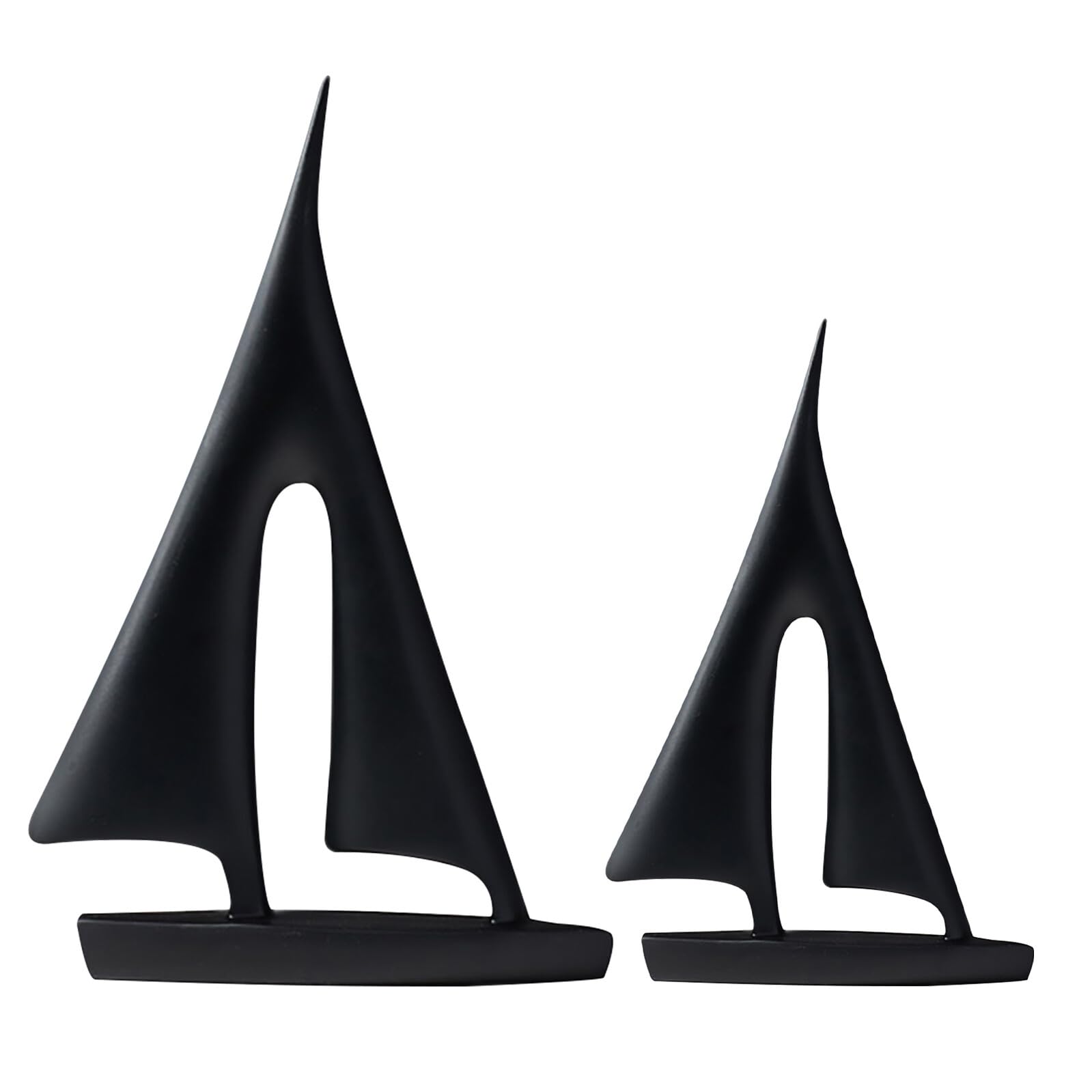Amosfun 2 Piezas Escultura de Barco Abstracto de Resina Modelo de Barco para Decoración de Mesa de Playa para Repisa de Mesa