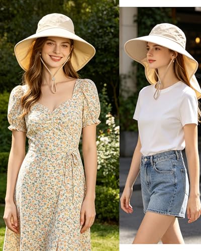 Sombrero de mujer con protección UV y ala ancha miniatura 5