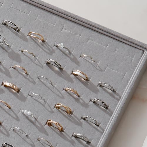 Image of Large Velvet Jewelry Tray Display Drawer Inserts 2 Pack