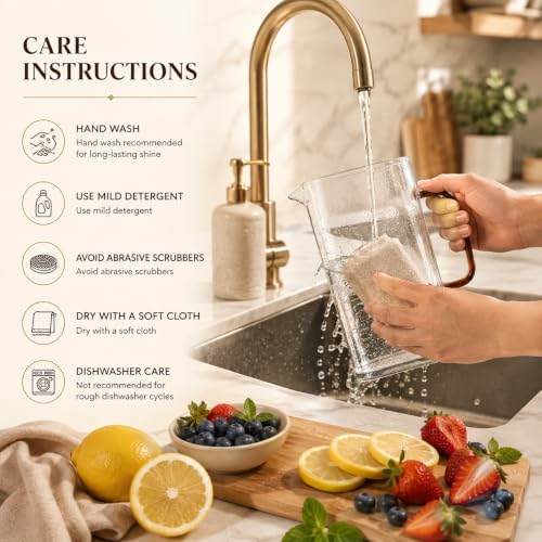 Image of WRINGO 1500ML Square Water Jug with Lid, Glass Juice Pitcher for Refrigerator, Kitchen & Dining, Serving Jug for Water, Juice & Beverages, Pack of 1