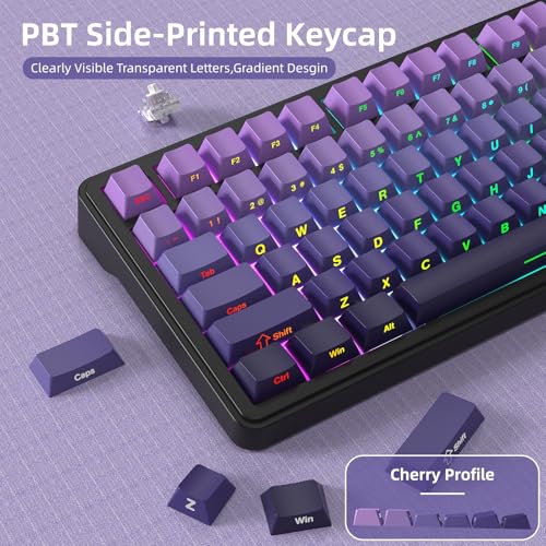 AJAZZ x ATTACK SHARK X85 Gasket Mechanical Keyboard,75% Wireless Gaming Keyboard with Knob,5-Layer Padding,PBT Side-Printed Keycap,BT5.1/2.4Ghz/USB-C Wired,Hot-Swap Linear Switch,RGB,NKRO,for PC,MAC - Image 6