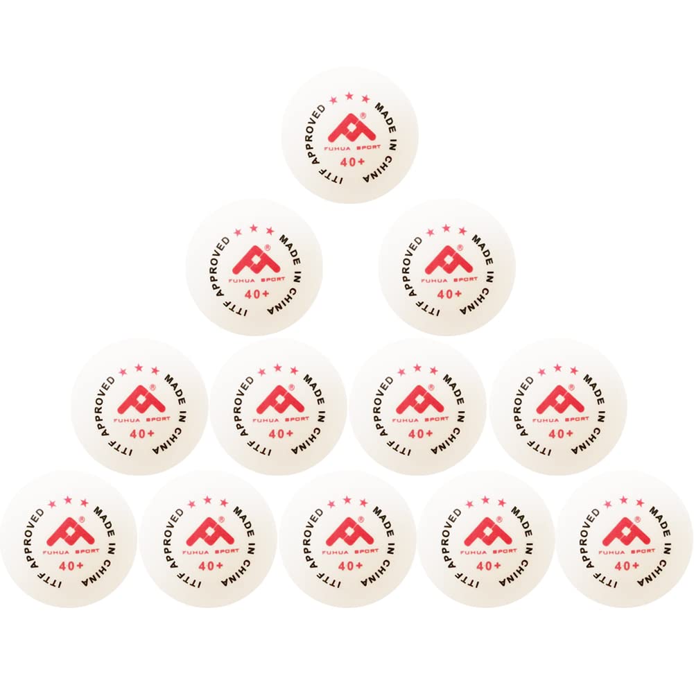 Ping Pong Balls 3-Star Table Tennis Balls High-Performance 40+ ABS Training Balls Orange or White Bulk Beer Pong Balls for Indoor Outdoor Ping Pong Tables Competitions Games 12pcs (White)