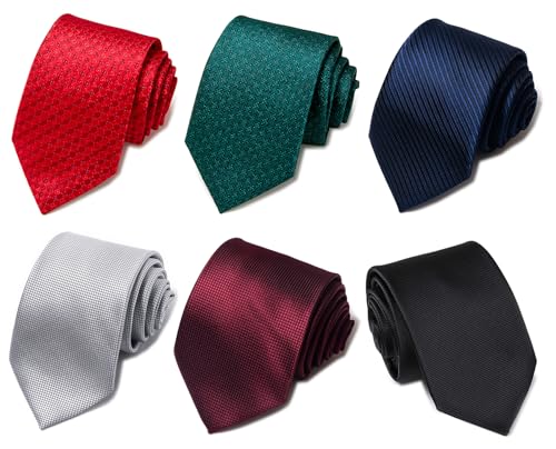 Image of Passabin Tie For Men Necktie Woven Jacquard Neck Ties Set 6 PCS