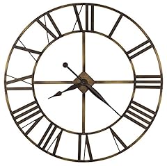 Howard Miller New Era Wall Clock II, Modern Style Wall Art Antique Brass Finished Visible Moving