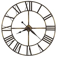 Howard Miller New Era Wall Clock II, Modern Style Wall Art Antique Brass Finished Visible Moving Gear Analog Display Battery Powered Quartz Movement Perfectfor Office Home & Room Decor
