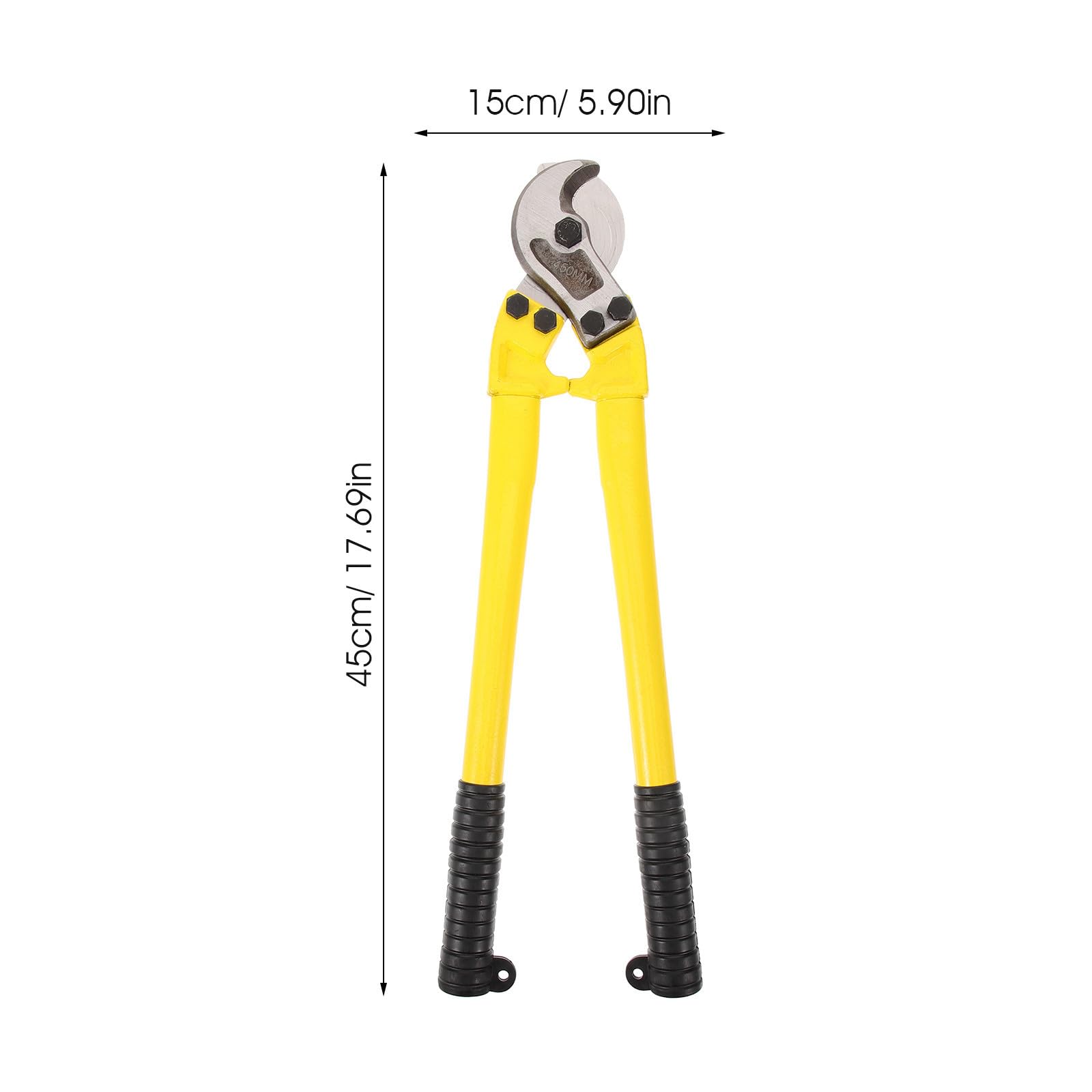 Tronchese per Cavi Heavy Duty 18 Pollici in Ferro Giallo | Taglio Manuale, Pulizia Semplice, Utensile da Elettricista per Filo e Rame, Versione Multiuso