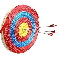 Zielscheibe Bogenschießen,Handgefertigte Strohzielscheibe, Handgefertigtes Strohbogenziel für Recurvebogen,Traditionelles Strohzielscheibe,Für die Jagdpraxis für Erwachsene 50cm x 3 Layers