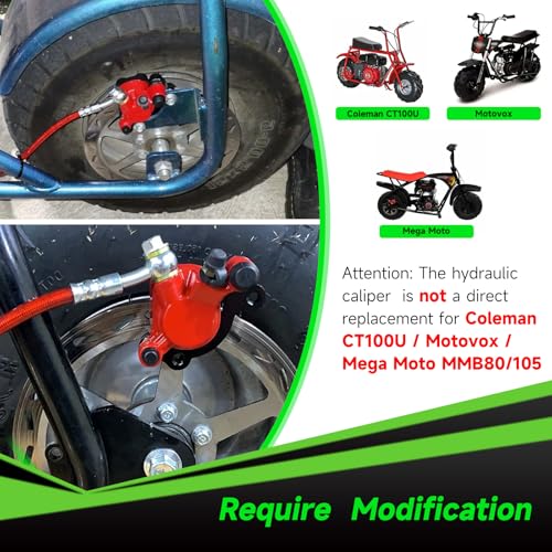 image for XIKOBY Mini Bike Hydraulic Brake Kit and 7/8'' Throttle Assembly Compa