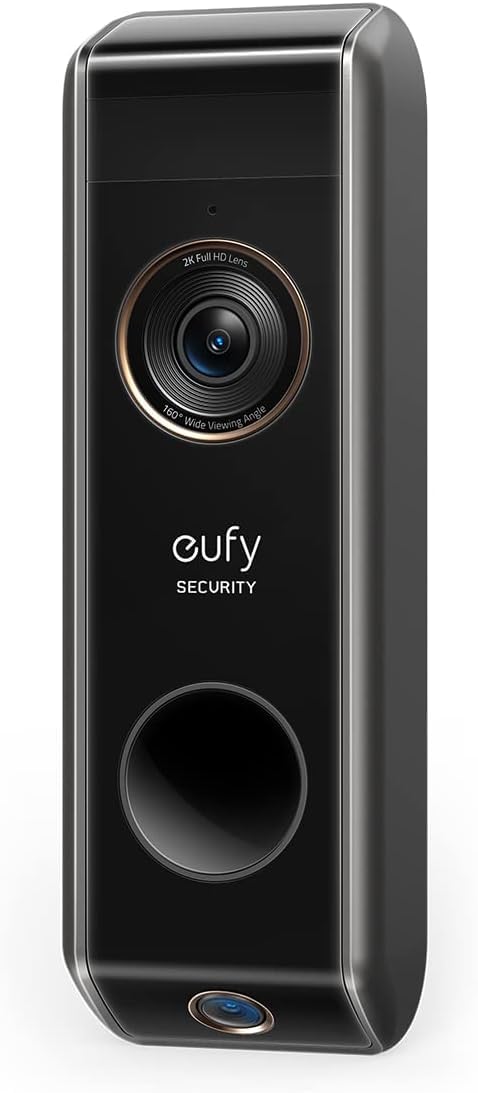 eufy Security Video Doorbell S330 Camera, Detección de Movimiento Dual, Detección de Paquetes, 2K HD, Reconocimiento Familiar, Sin Tarifas Mensuales, Almacenamiento Local de 16 GB (Requiere homebase)