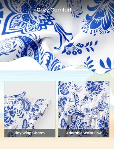 Image of PATPAT Family Matching Summer Outfits, Mommy and Me Matching Shirts Dresses Paisley Print Matching Dresses for Family
