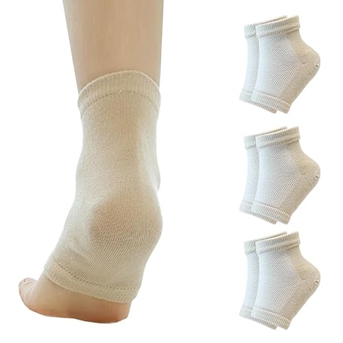 Calcetines hidratantes para el talón de gel para reparar el talón seco y agrietado, suaviza, calma y revitaliza tus pies, para hombres y mujeres