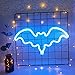 Produktbild Leuchtreklamen LED Nachtlicht Neonlicht Bat Shaped Wall Dekorative für Mädchen Kinder Geburtstag Room Decor Party Dekoration (Blau)