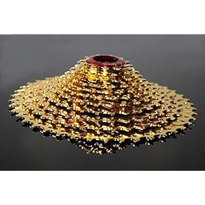 m bike parts feine Fahrradteile 11-42 Kassette 10-Fach goldfarben – Ritzel passend für Shimano XTR.