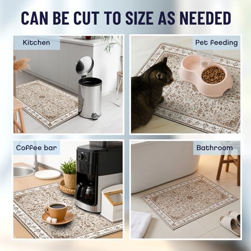 Image of Teenyyou 1 Pcs 26 inch x 18 inch Dryer Top Protector Mat, Washer and Dryer Topper, Non Slip Waterproof Machine Cover Dust Proof Quick Drying Topper Pad for Laundry and Kitchen (Persian)