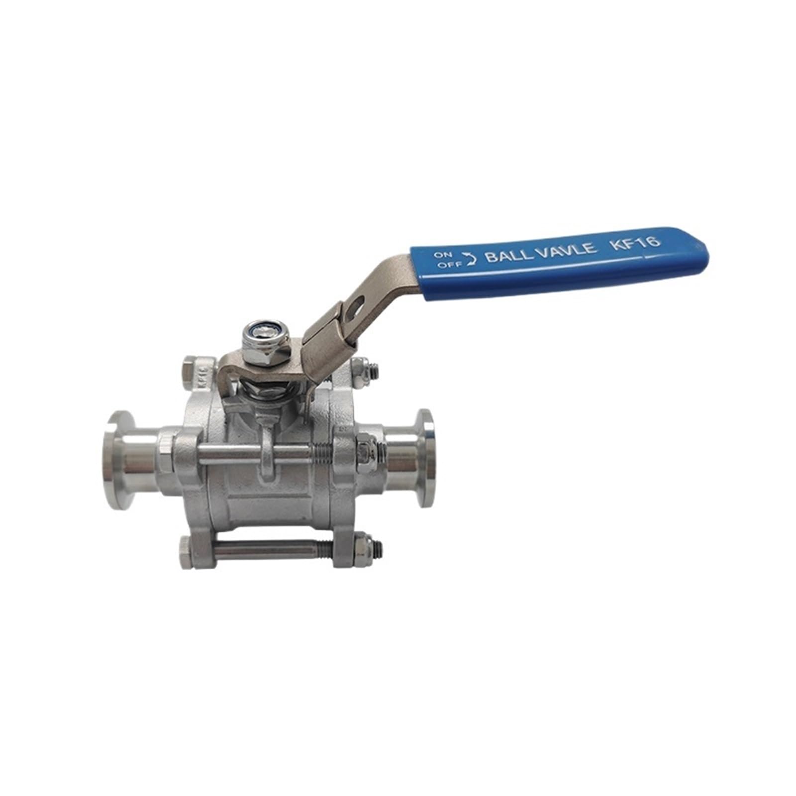 Válvula de bola manual de alto vacío de 3 piezas, brida KF16, KF25, KF40 y KF50, de acero inoxidable 304/316L, 1 unidad(KF-16,SS316L)
