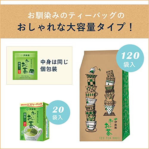 伊藤園 おーいお茶 緑茶 (抹茶入り) エコティーバッグ 120袋