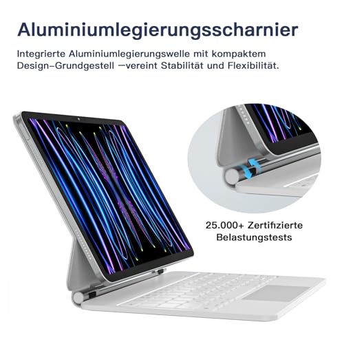 RAYMCRAFT für iPad Air 11/Pro 11 Zoll (4./3./2./1. Gen.) Hülle mit Tastatur – Ansicht 7