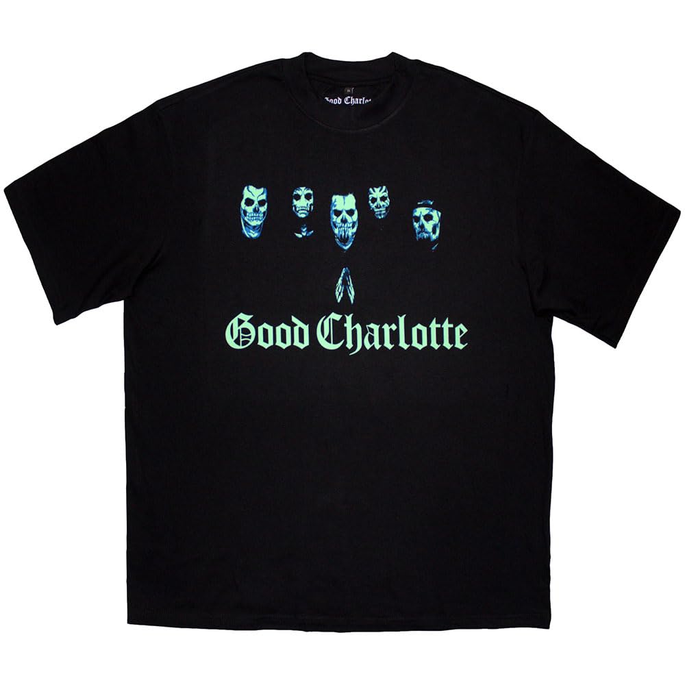 Rock Off officially licensed products Good Charlotte Generation RX Skulls Limited Edition 999 Oversized Boxy T Shirt XL Black