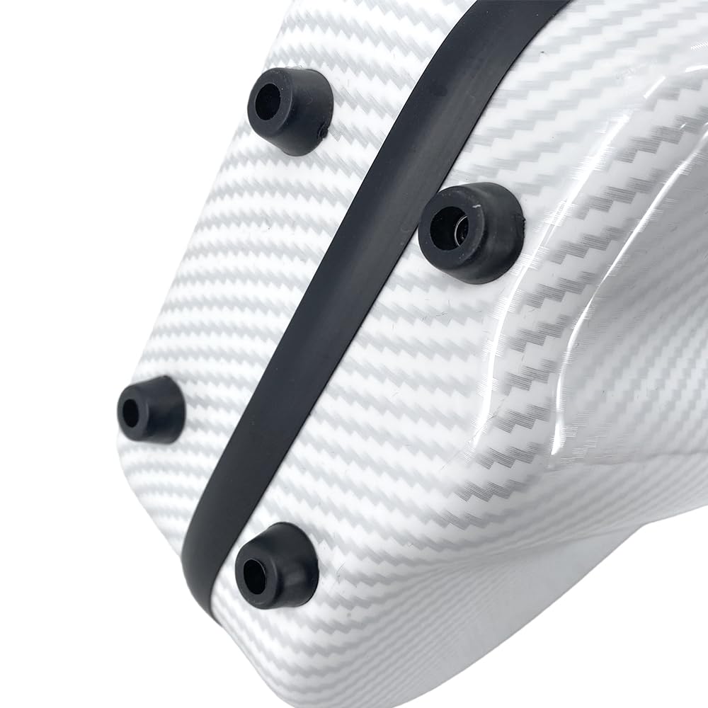 Funda para violín 4/4 con correas de mochila, carcasa rígida ultraligera de viaje de fibra de carbono con soportes para lazos e higrómetro, máxima protección, impermeable y duradera (blanco)
