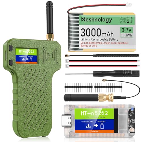 Mesh Node T114 Board + 3000mAh Battery + N36 Case Set TFT Display nRF52840 SX1262 Module with 915MHz Antenna Support Lo Ra Blue Tooth 5.0 GPS Solar Power Supply for Mesh Tastic Ar duino Lo Rawan IoT