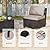 ALAULM 8 Pieces Patio Furniture Set with 2 Swivel Chairs Wicker Patio Conversation Set, Outdoor Sectional Furniture w/Coffee Table & Washable Seat Cushions-Sand