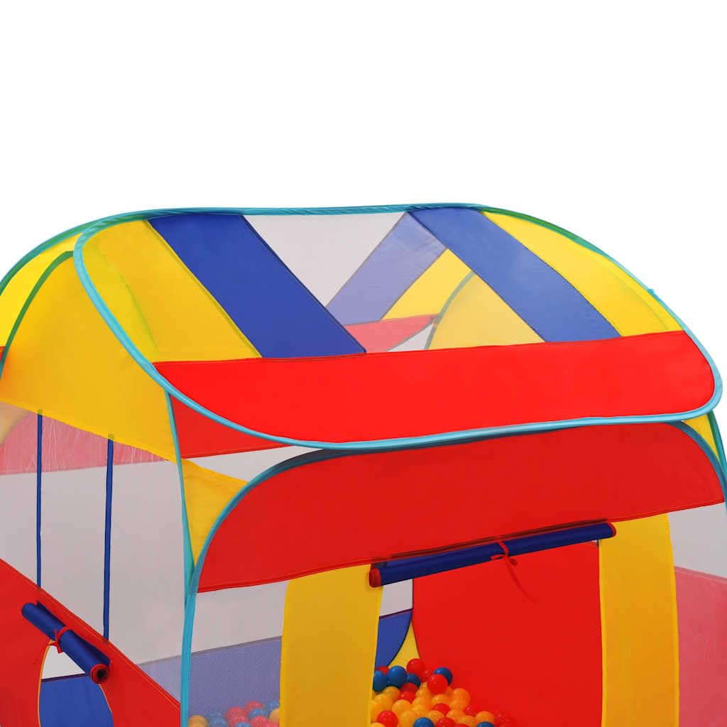 Spielzelt mit 550 Bällen, Polyester und Stahl, 123x120x126 cm, faltbar für drinnen und draußen, kindersicheres Bällebad als Spielhaus, Tunnel, Krabbeltunnel, Tipi für Baby, Kleinkind