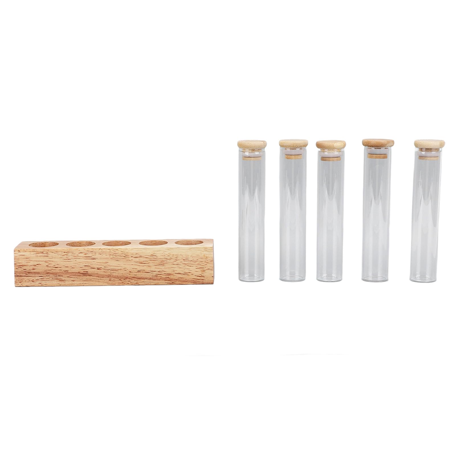 Focket Récipient de Pots de Grains de café, Stockage à Usage Unique de Grains de café en Verre en Bois Massif Stable Hermétique pour Comptoir (Focketn9ktea530c-13)
