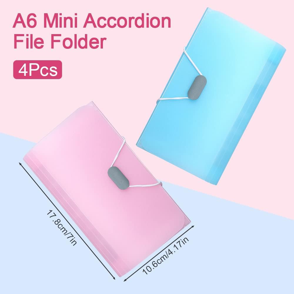 Trieur Extensible A6 - Lot De 4 Organisateurs 13 Poches Multicolores