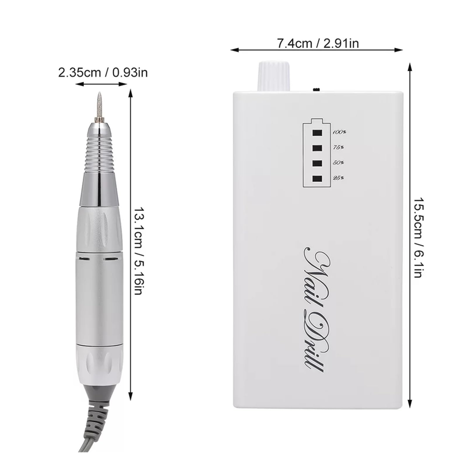 Fresa per Unghie, 30000 RPM Trapano For Unghie Elettrico Cordless Portatile, Dispositivo Di Rimozione Del Gel Acrilico, Kit Di Punte For Lima For Unghie, Strumento For Nail Art