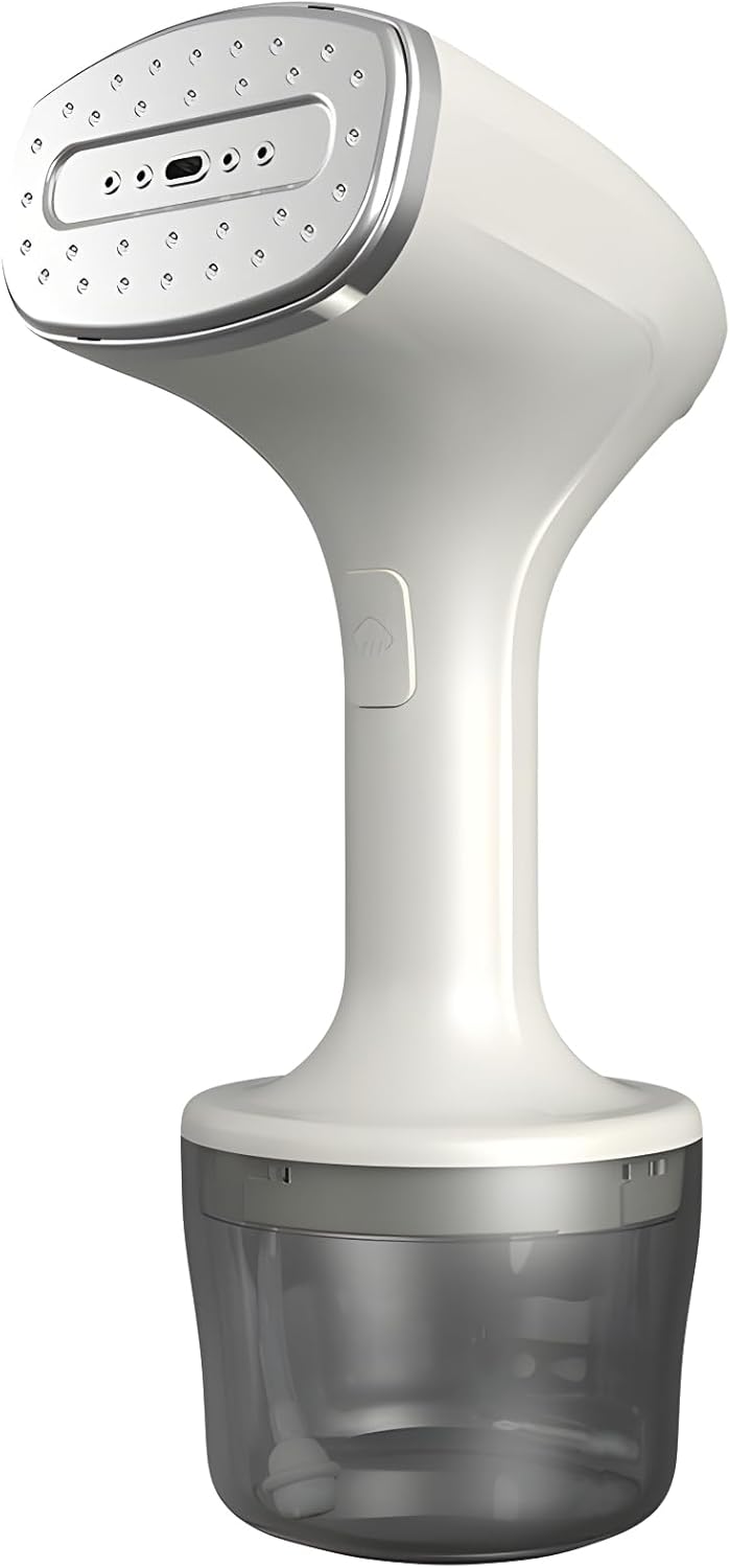Generic Handheld Clothes Steamer, 1000W Portable Garment Steamer, 260Ml Tank, White And Gray Ideal For Travel