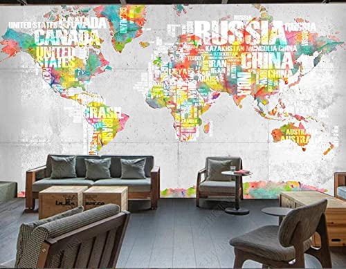 Fondos De Pantalla Murales 3D Pintura Mural Mapamundi-400Cmx280Cm