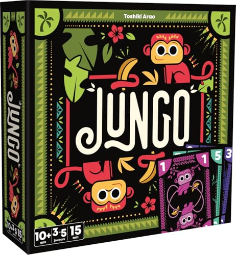 Asmodee - Cocktail Games JUNGO - Juegos de Mesa - Juegos de Cartas - Juego de Familia, Entre Amigos y niños a Partir de 7 años - 3 a 5 Jugadores - 15 min - Versión Francesa