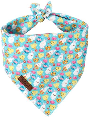 Bandana para cães de Páscoa - Cachecol de pescoço para cães de ca...