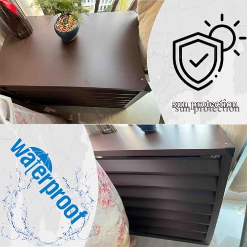 Funda para aire acondicionado exterior, impermeable y decorativa, protege la bomba de calor de daños climáticos, ideal para uso residencial y comercial