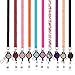Ascrafter ID Card Lanyard Strap, Bling Crystal ID Card Holder with Bling Badge Holder, Pack of 10