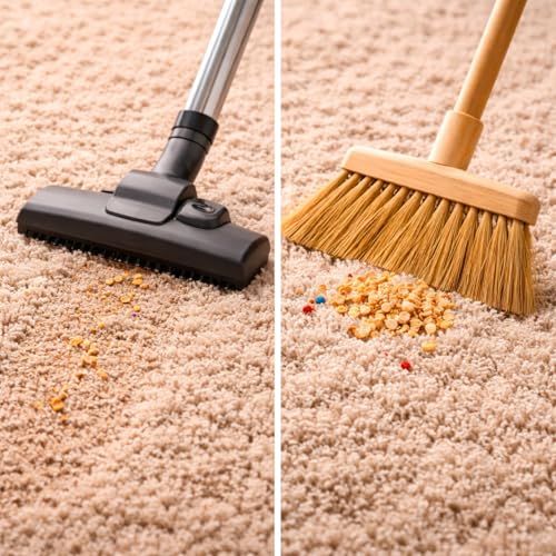 Image of Shaggy Polyester Microfiber Round Rug Carpet for Living Room | Ultra Soft Fluffy Plush Area Rug | Anti-Skid Non-Slip Backing | Washable Carpet for Bedroom- (5x5 feet, Ring Beige, Round)