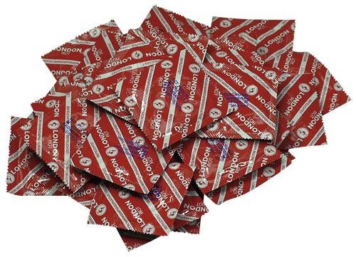 London Condoms - 100 pezzi, colore: Rosso