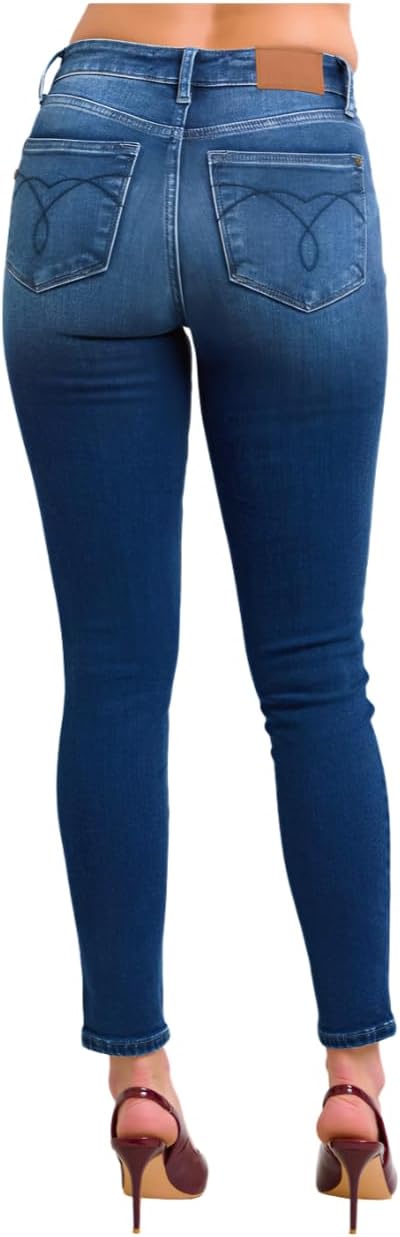 Judy Blue Mid Rise Thermal Vintage Skinny Jean- Ivory Gem