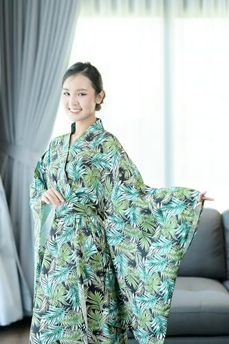 Image of Na'Rak Women's Kimono Robe, Full-Wrap Yukata Style Long Soft Loungewear Luxury Dressing Gown