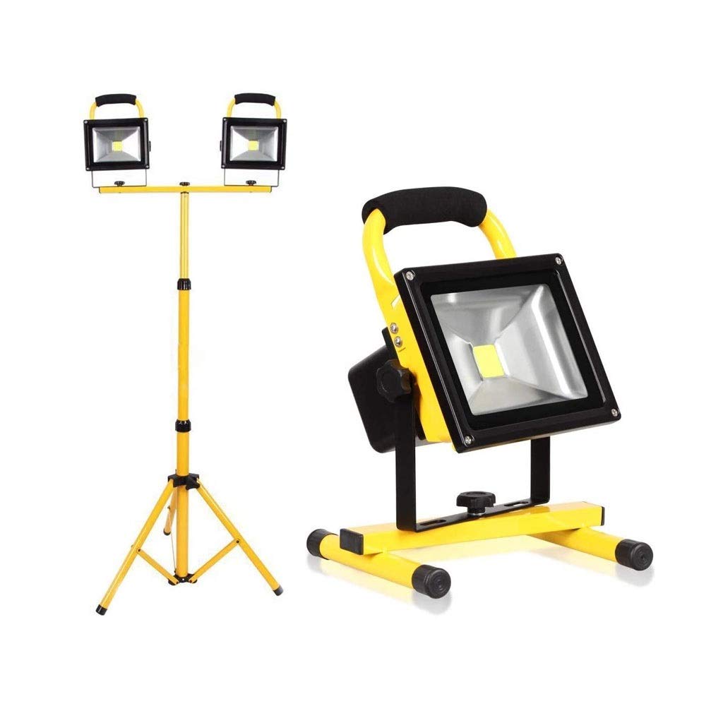 Led floodlight 30W LED Work Light With Adjustable Tripod Stand | IP 65waterproof 360° Rotatable Floodlight For Road Garage Security Lighting