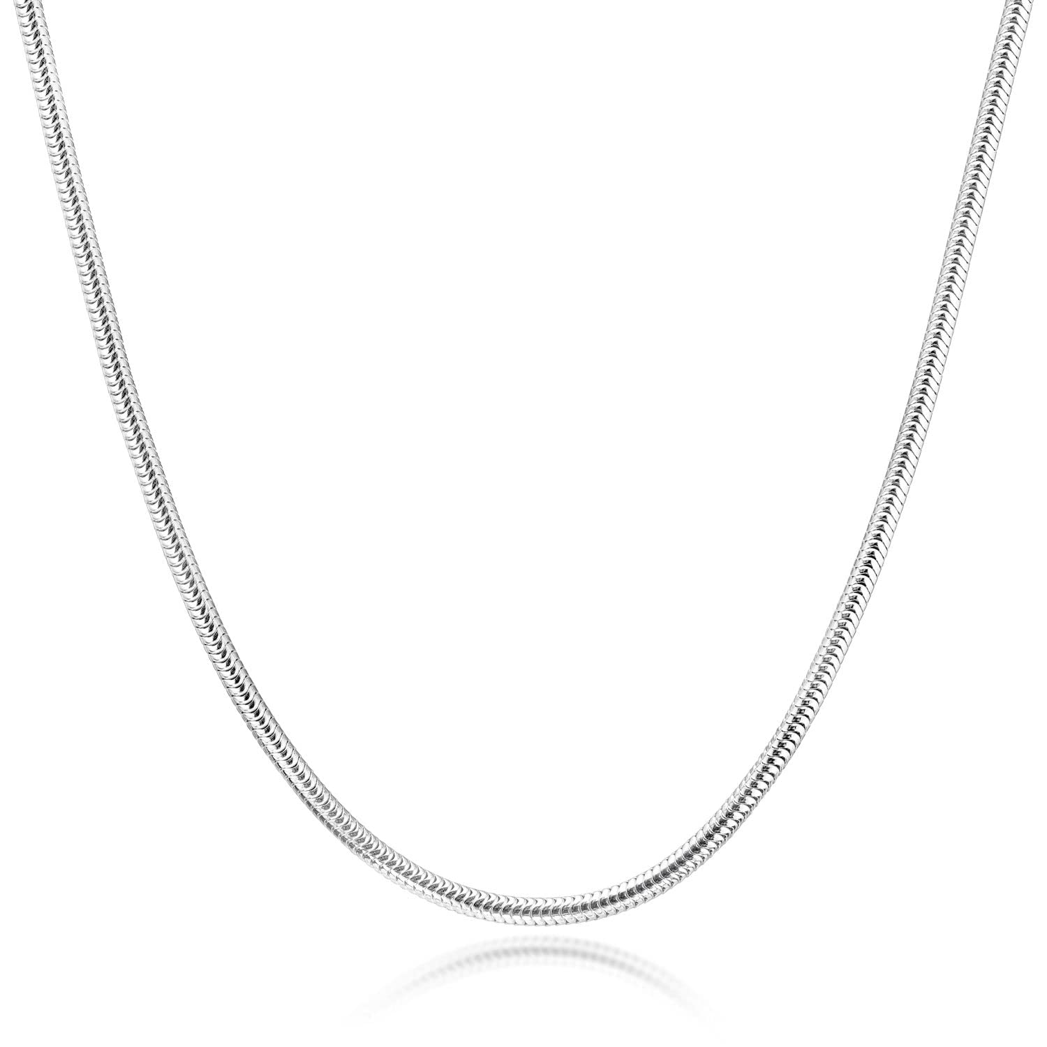 MATERIA by Matthias Wagner Damen Schlangenkette 925 Silber Halskette 3mm in 4 Längen