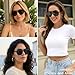 mosanana Aviator Sunglasses for Women Men Black Polarized Trendy Cool Cute Funky Fashion Oversized Large Big Retro Vintage Stylish MS52243