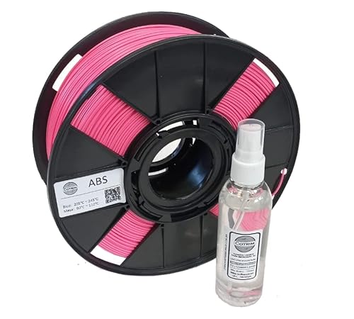 Filamento ABS premium 1,75mm 1.75mm Rosa Chiclete 1kg para impressoras 3D + Adesivo Líquido