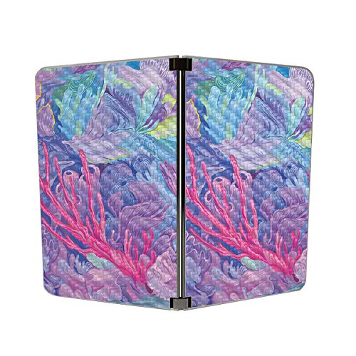 Image of MIGHTY SKINS MightySkins Carbon Fiber Skin for Microsoft Surface Duo - Dreamy Reef | Protective, Durable Textured Carbon Fiber Finish | Easy to Apply, Remove, and Change Styles | Made in The USA